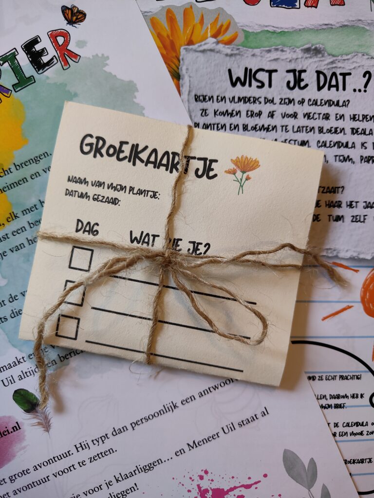 Brieven uit de vallei groeikaartje calendula.